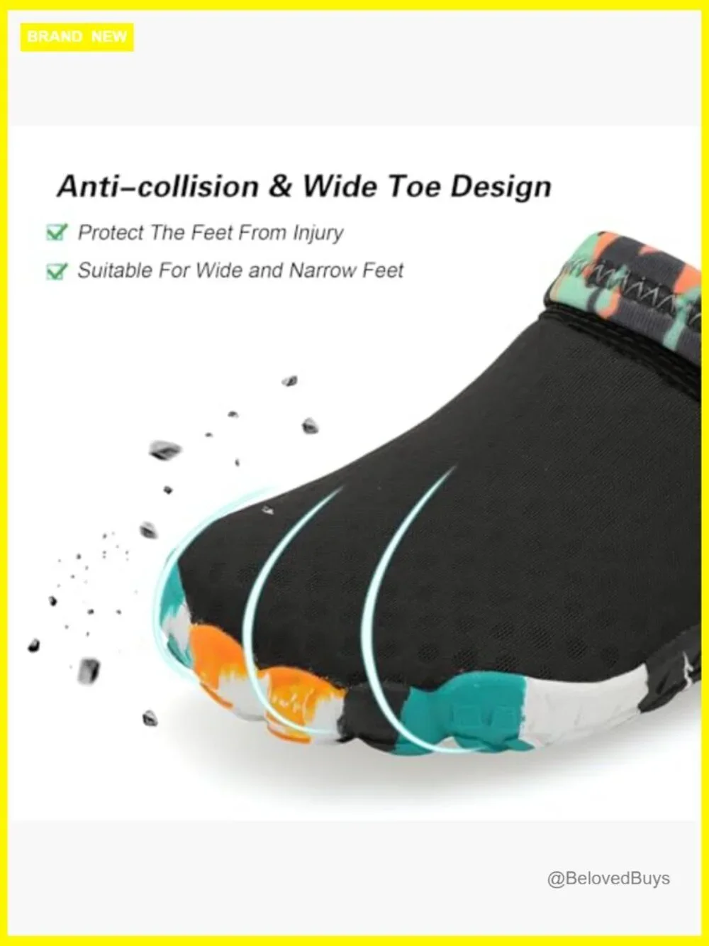 Unisex Water Shoes Slip On Hiking Sandals Lightweight Quick Dry Non-Slip Clogs